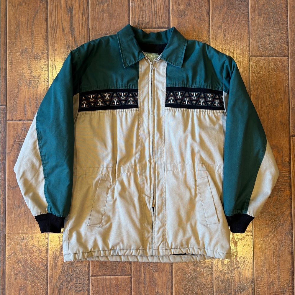 Vintage 90s Aztec Canyon Guide Chore Jacket